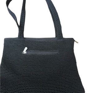 The Sak Elegant Black Woven Shoulder Bag